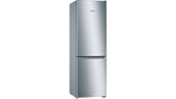 Bosch Serie 2 Refrigerator KGN33NLEB Energy efficiency class E, Free standing, Combi, Height 176 cm, No Frost system, Fridge net capacity 193 L, Freezer net capacity 89 L, 42 dB, Stainless steel