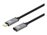 TECHLY USB 3.2 Gen 2 USB-C M/F E-Mark Cable 1m Black