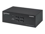 MANHATTAN KVM Switch HDMI/USB 4x1 Dual-Monitor Video 4K 30Hz