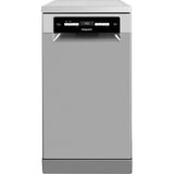 Hotpoint Dishwasher HSFO 3T223 WC X Free standing, Width 45 cm, Number of place settings 10, Number of programs 9, Energy efficiency class E, Display, AquaStop function, Inox