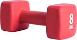 Pure2Improve P2I201450 Dumbbells, 1 pcs, 8 kg, Red, Neoprene