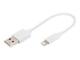 DIGITUS USB-A to lightning MFI C89 0.15m Data and charging cable white 5V 2.4A