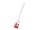 LOGILINK CF2111S - Patch Cable Flat Cat.6 Shielded (PIMF) SlimLine white 20m