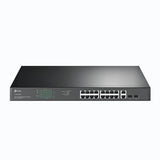 TP-LINK TL-SG1218MP 18-Port Gigabit RM Switch with 16x PoE+ GE 2x GE 2x Combo SFP slots 250W budget