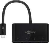 Goobay 4-Port USB-C Multiport Adapter 61073 Black,  USB-A, Type-C