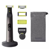 Philips OneBlade Pro Shaver, Face and Body QP6551/17 Operating time (max) 120 min, Wet & Dry, Lithium Ion, Black/Green