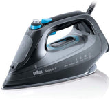 Braun Iron SI9188EBK Steam, 2800 W, Water tank capacity 330 ml, Onyx Black