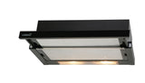 CATA Hood TF 2003 600 GBK Telescopic, Energy efficiency class C, Width 60 cm, 390 m�/h, Mechanical control, LED, Black Glass