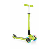 Globber Primo Foldable Lights Scooter, Light lime green