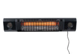 SUNRED Heater SOUND-2000W, Sun and Sound Ultra Wall Infrared, 2000 W, Black