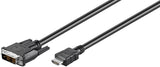 Goobay DVI-D/HDMI cable, nickel plated  50580 Black, 2 m