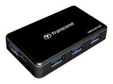 TRANSCEND USB 3.0-Hub with Fast Charging Port for iPad Black