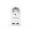 CHARGER USB WITH P/T AC SOCKET/WHITE EG-ACU2-01-W GEMBIRD