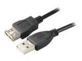 NATEC NKA-0358 Natec USB 2.0 AM- AF socket 1.8m cable black, blister