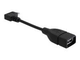 DELOCK Cable USB micro-B ST 90 degrees angled > USB-A Bu OTG 11cm