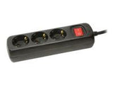 LOGILINK LPS206B LOGILINK - Socket Outlet 3-way, 1.4 m, black