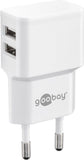 Goobay Dual USB charger  44952  2.4 A,  2 USB 2.0 female (Type A), White, 12 W