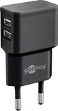 Goobay Dual USB charger 44951  2.4 A,  2 USB 2.0 female (Type A), Black, 12 W