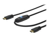 DIGITUS HDMI High Speed connection cable type A w/ amp. M/M 30.0m w/Ethernet Full HD 1080p CE gold bl
