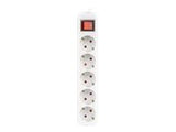 LANBERG Power strip 5x Shuko 3m Circuit breaker white