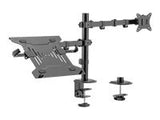 GEMBIRD MA-DA-03 Adjustable desk mount with monitor arm and notebook tray