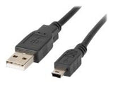 LANBERG CA-USBK-11CC-0018-BK Lanberg Kabel USB 2.0 Mini AM-BM5P mit Ferrit 1,8m