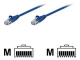 INTELLINET Network Cable Cat5e U/UTP 15m 50ft. Blue RJ-45 Male / RJ-45 Male Snagless Gold-plated contacts Polybag