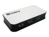 SANDBERG USB 3.0 Hub 4 ports Four USB 3.0 outputs with overload protection 1m USB 3.0 cable and 230V PSU included