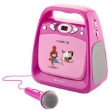 GoGen Portable Maxi Karaoke CD Player with bluetooth GOGMAXIKARAOKEP Pink, 6xLR14 (type C)