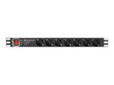 LANBERG rack PDU Pro 19inch 1U 16A 7x Shuko 2m black