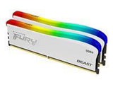 KINGSTON 16GB 3200MT/s DDR4 CL16 DIMM Kit of 2 FURY Beast White RGB SE