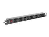 LANBERG power distribution unit PDU 19 1U 16A 2x C19 8x IEC C13 sockets 2m black C20