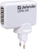 DEFENDER AC line adapter UPA-04 4portsUSB 5V/2.1? blister
