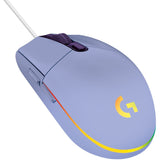 LOGITECH G102 LIGHTSYNC Corded Gaming Mouse - LILAC - USB - EER