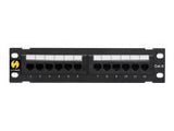 NETRACK 104-15 wall-mount patchpanel 10 12 - ports cat. 6 UTP LSA with bracket