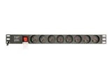 GEMBIRD Power distribution unit PDU 8 French sockets 1U 16A Schuko plug 3m cable