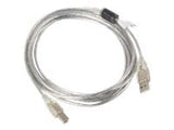 LANBERG CA-USBA-12CC-0030-TR Lanberg Kabel USB 2.0 AM-BM mit Ferrit transparent 3m