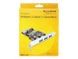 DELOCK PCIe USb 3.0 3x external 1x internal LP SATA Power VIA