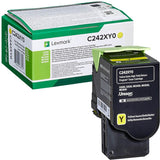 Lexmark C242XY0 Extra High Yield Return Programme Toner cartridge, Yellow