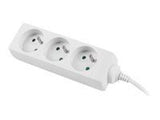 LANBERG PS0-03E-0300-W 3M White 3X 230V Lanter EXTENSION PL. CABLE FROM FULL COPPER