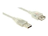 DELOCK Extension cable USB 2.0 Type-A male > USB 2.0 Type-A female 1.5 m transparent