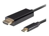 LANBERG Cable USB-C M ->HDMI M 1m 4K 60Hz black