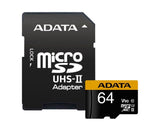 MEMORY MICRO SDXC 64GB W/AD./AUSDX64GUII3CL10-CA1 ADATA