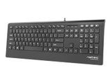 NATEC NKL-0876 Natec Mulitmedia Keyboard BARRACUDA Slim USB, US layout, Black