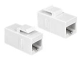 DELOCK Keystone Module RJ45 jack > RJ45 jack Cat.6 UTP white