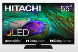 TV Set|HITACHI|55"|4K/Smart|QLED|3840x2160|Wireless LAN|Bluetooth|Android|55HAQ6460