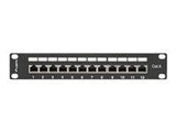 LANBERG PPF6-9012-B Patch Panel 10inch 12 port 1U cat.6 black