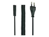 GEMBIRD PC-C1-VDE-1.8M Power curled cord C1 2x0.75 sq.mm VDE approved 1.8m