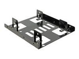 DELOCK Installation frame 3.5inch > 2x 2.5inch 70mm Ã— 100mm HDD black