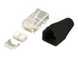 LOGILINK MP0022 - Plug Connector Cat.6 RJ45 100pcs. set. shielded. black